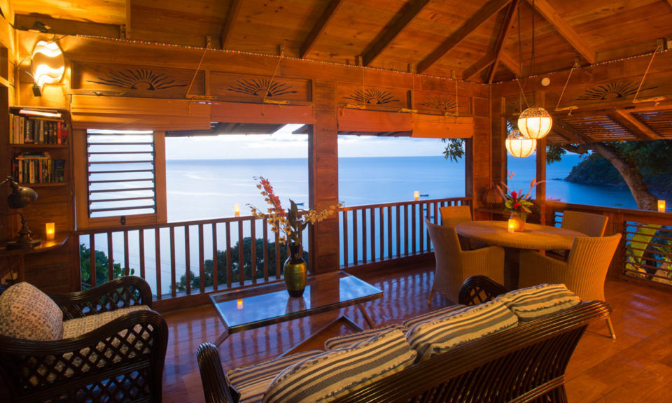 Castarare Retreats polyester box mosquito net bed canopy, Castara Bay, Tobago